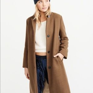 Abercrombie & Fitch Brown Dad Coat